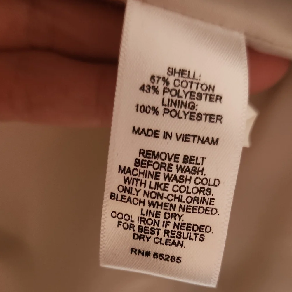 Express Women's Beige Double-Breasted Trench Coat - Picture 7 of 7